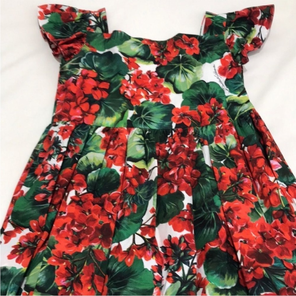 Dolce & Gabbana girls red floral dress size 6
